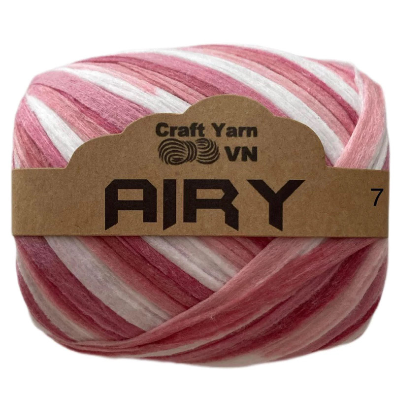 Sợi AIRY màu loang móc túi/mũ hè (cuộn 45gr) (26270)