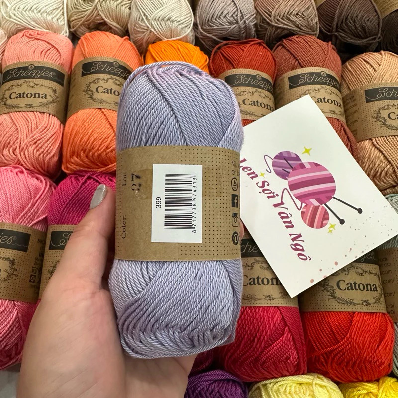 Sợi Scheepjes Catona nhập khẩu từ Hà Lan (cuộn 50gr) (26331)
