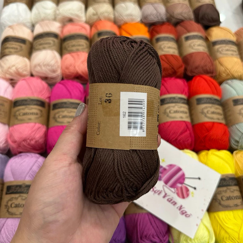 Sợi Scheepjes Catona nhập khẩu từ Hà Lan (cuộn 50gr) (26331)