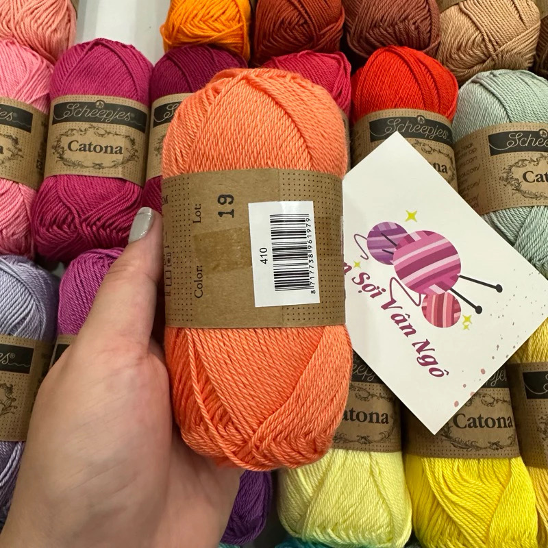 Sợi Scheepjes Catona nhập khẩu từ Hà Lan (cuộn 50gr) (26331)