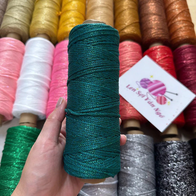 Sợi dệt kim tuyến 2mm Craftyarn VN (cuộn 125gr) (26265)