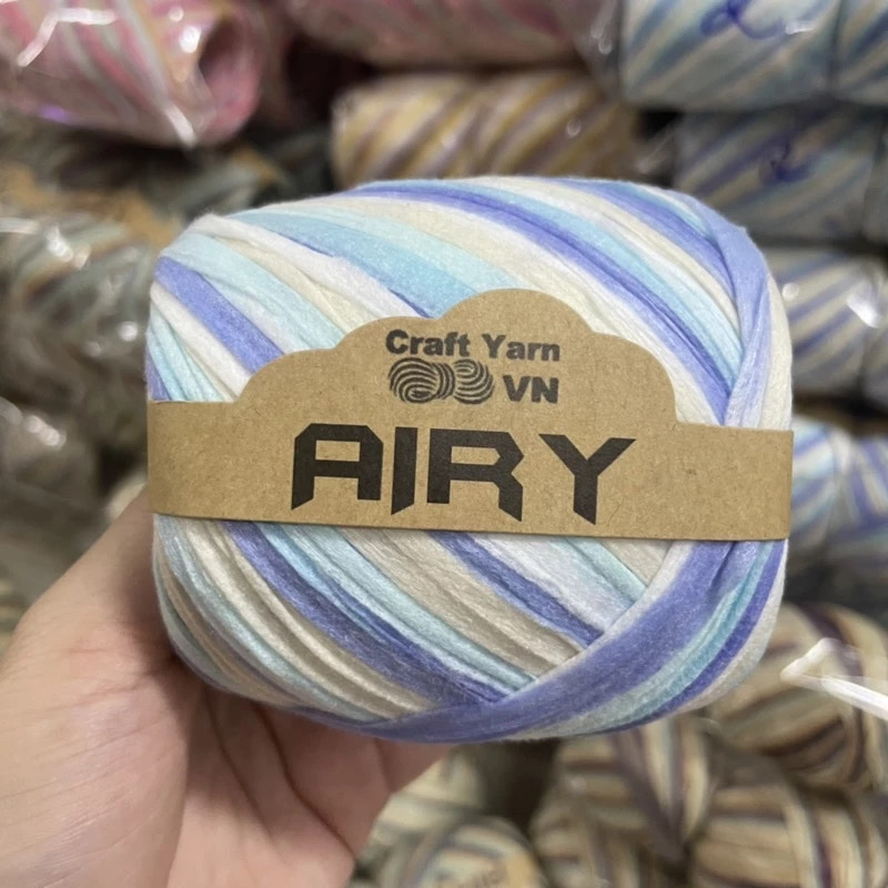 Sợi AIRY màu loang móc túi/mũ hè (cuộn 45gr) (26270)