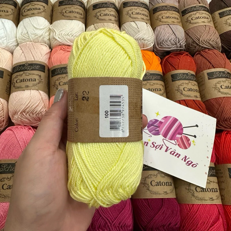 Sợi Scheepjes Catona nhập khẩu từ Hà Lan (cuộn 50gr) (26331)