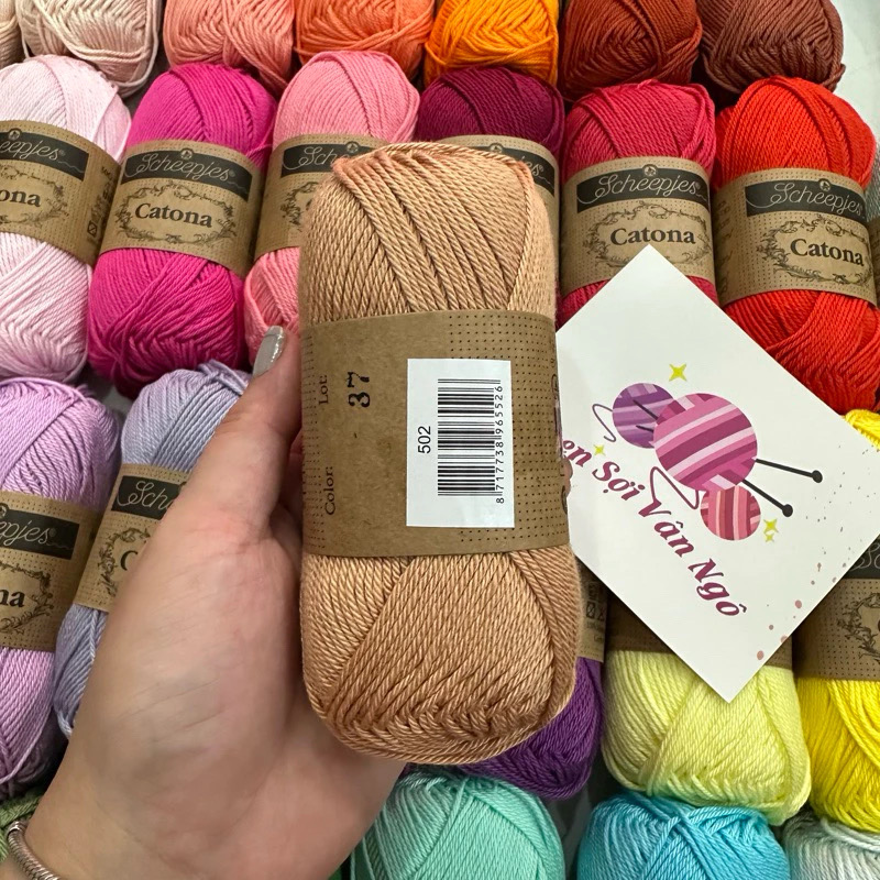 Sợi Scheepjes Catona nhập khẩu từ Hà Lan (cuộn 50gr) (26331)