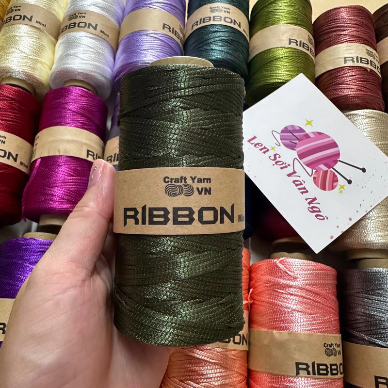 Sợi Ribbon mini 2mm Craftyarn VN (cuộn 100gr) (26271)