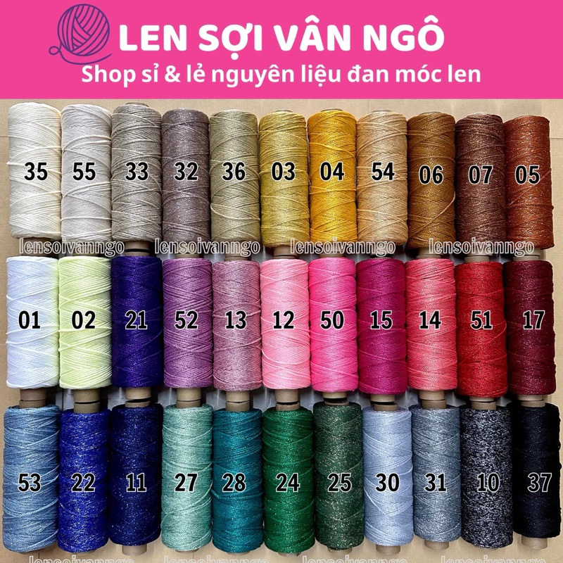 Sợi dệt kim tuyến 2mm Craftyarn VN (cuộn 125gr) (26265)