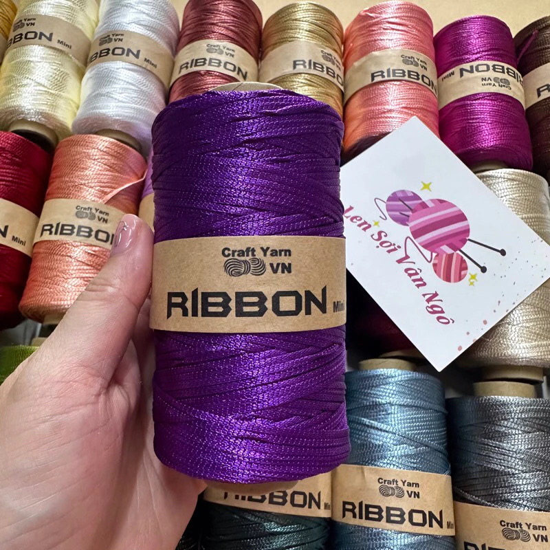 Sợi Ribbon mini 2mm Craftyarn VN (cuộn 100gr) (26271)