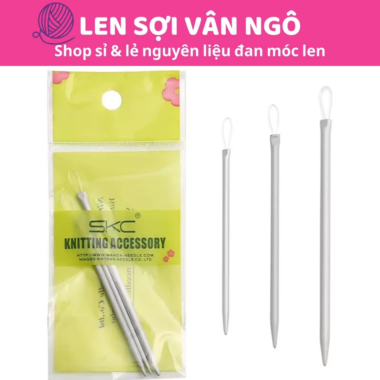 Set 3 kim khâu SKC đuôi mềm