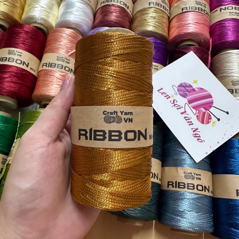 Sợi Ribbon mini 2mm Craftyarn VN (cuộn 100gr) (26271)
