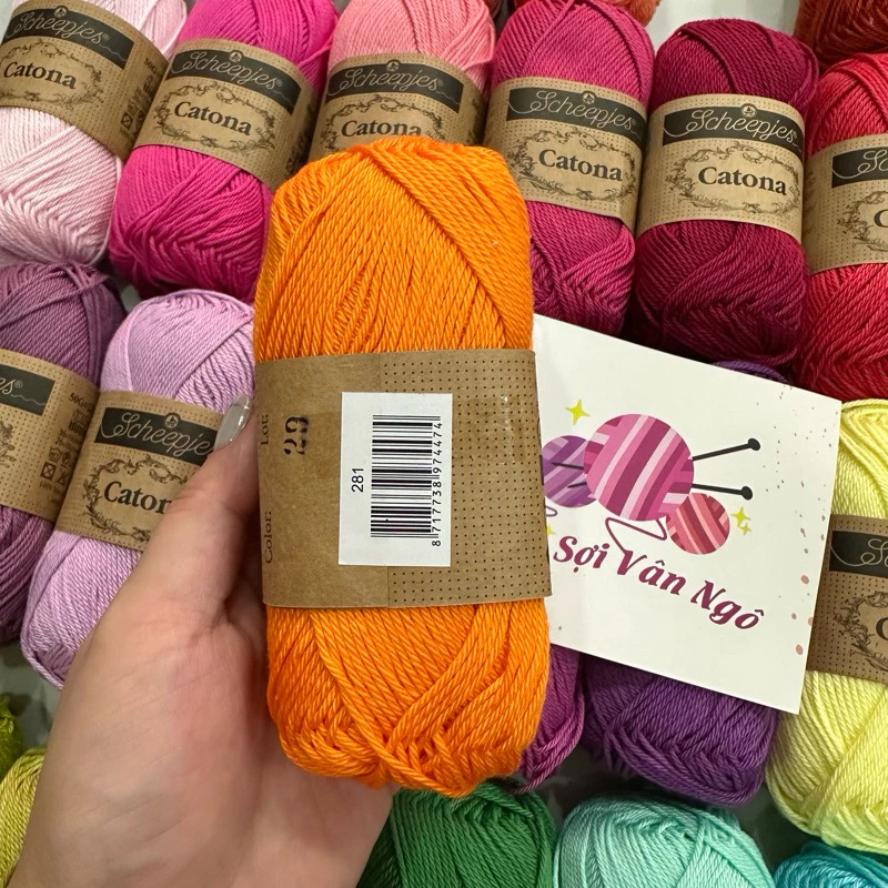 Sợi Scheepjes Catona nhập khẩu từ Hà Lan (cuộn 50gr) (26331)