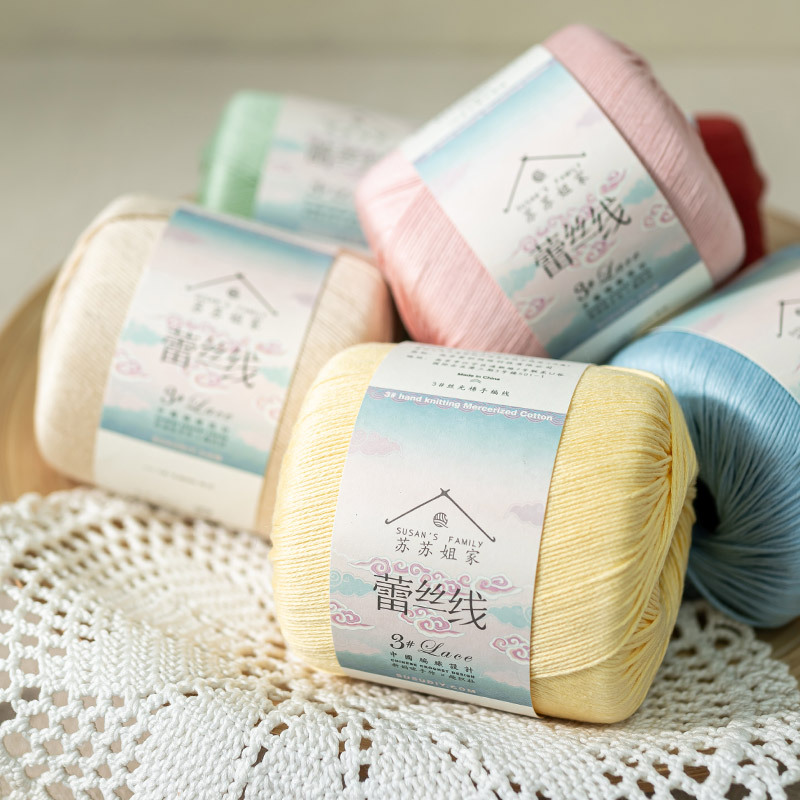 Sợi lace Susan 3 đan móc áo hè, thú bông (cuộn 40gr) (26282)