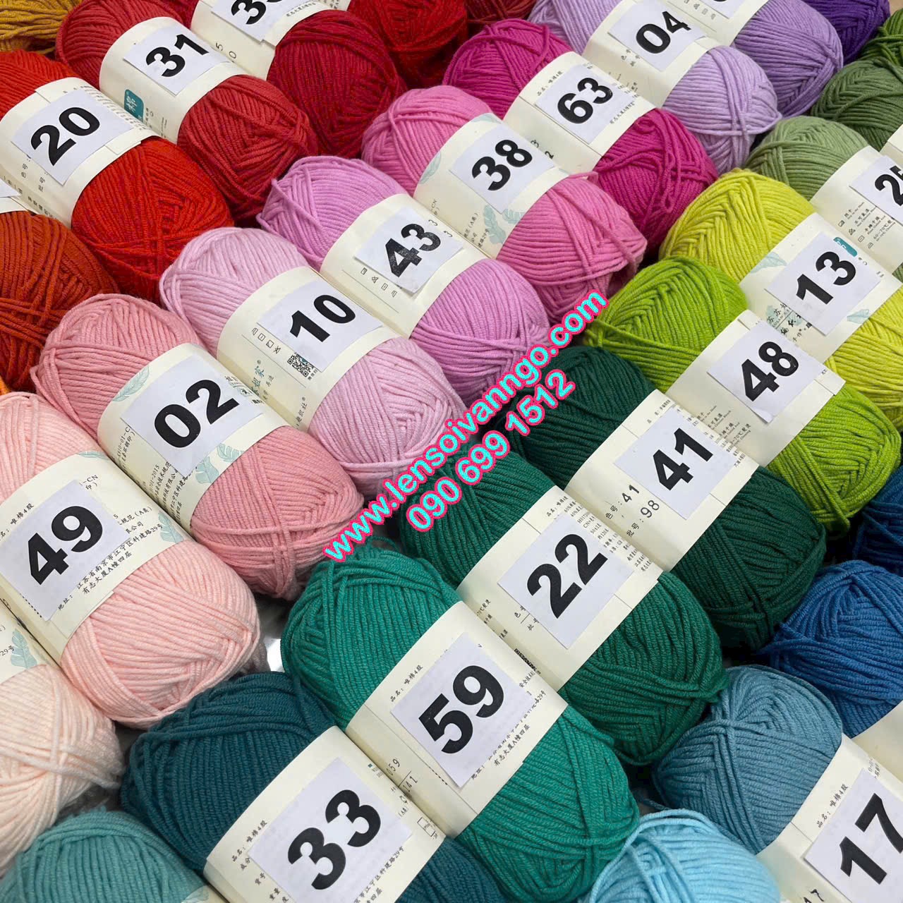 Len Susan 4 đan móc áo, khăn, thú bông, mũ... (cuộn 50gr) (26284)