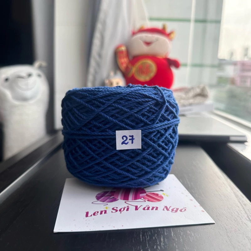 Sợi Macrame Cotton 2mm móc túi, mũ (cuộn 200gr) (26259)