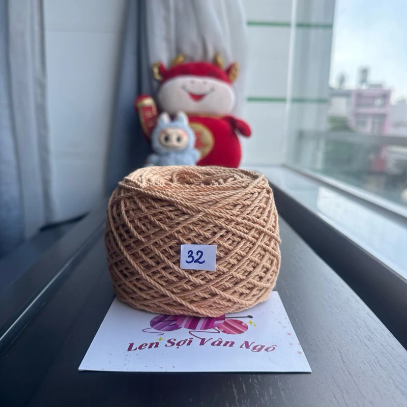 Sợi Macrame Cotton 2mm móc túi, mũ (cuộn 200gr) (26259)