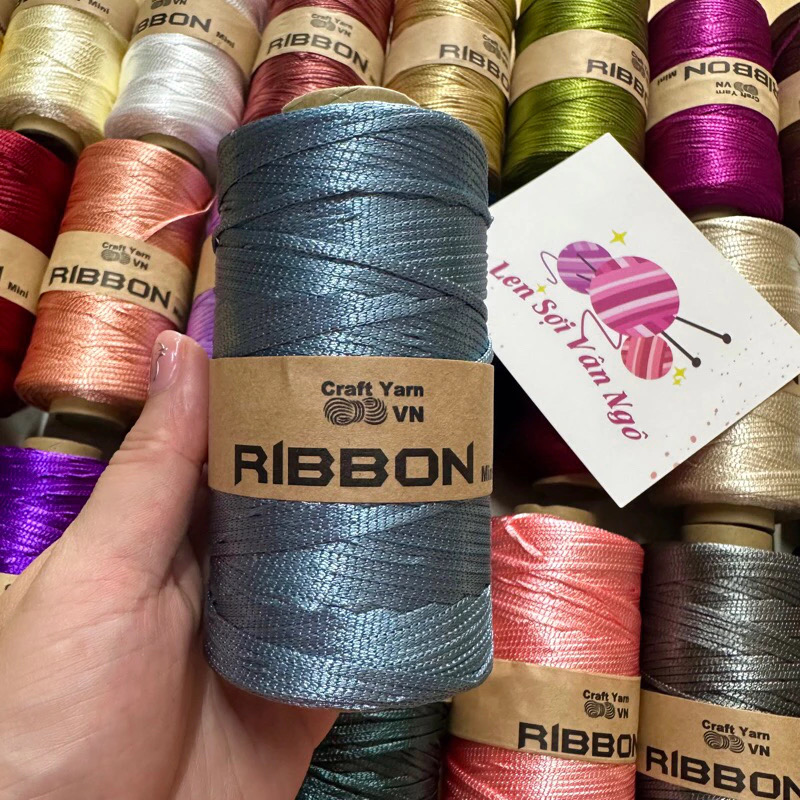 Sợi Ribbon mini 2mm Craftyarn VN (cuộn 100gr) (26271)