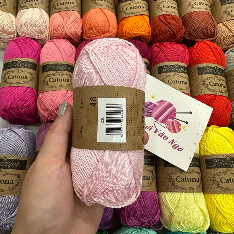 Sợi Scheepjes Catona nhập khẩu từ Hà Lan (cuộn 50gr) (26331)