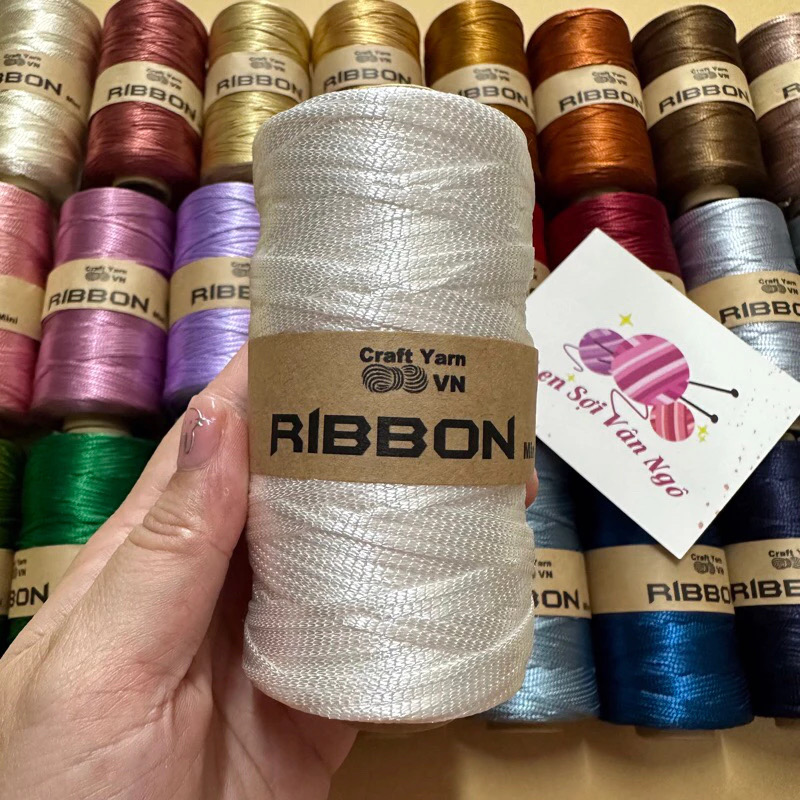 Sợi Ribbon mini 2mm Craftyarn VN (cuộn 100gr) (26271)