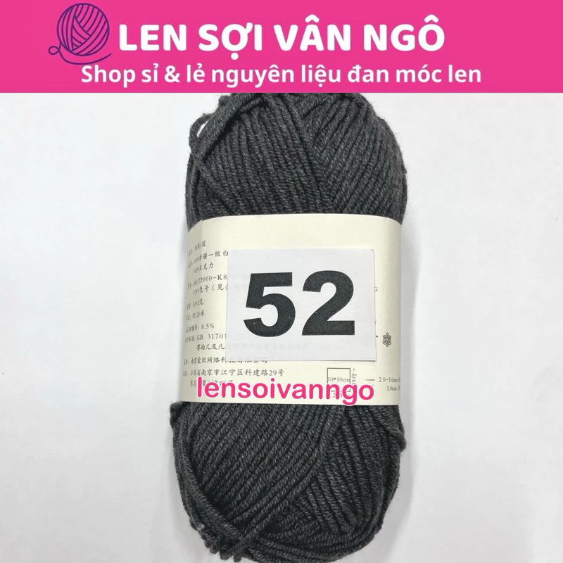 Len Susan 4 đan móc áo, khăn, thú bông, mũ... (cuộn 50gr) (26284)