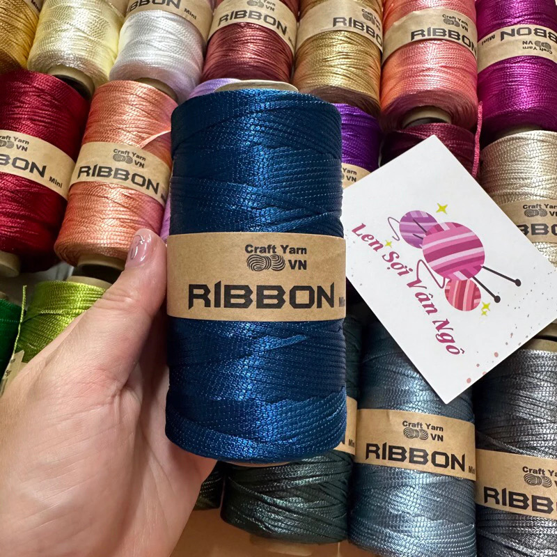 Sợi Ribbon mini 2mm Craftyarn VN (cuộn 100gr) (26271)