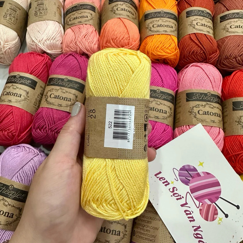 Sợi Scheepjes Catona nhập khẩu từ Hà Lan (cuộn 50gr) (26331)