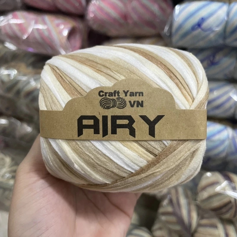 Sợi AIRY màu loang móc túi/mũ hè (cuộn 45gr) (26270)