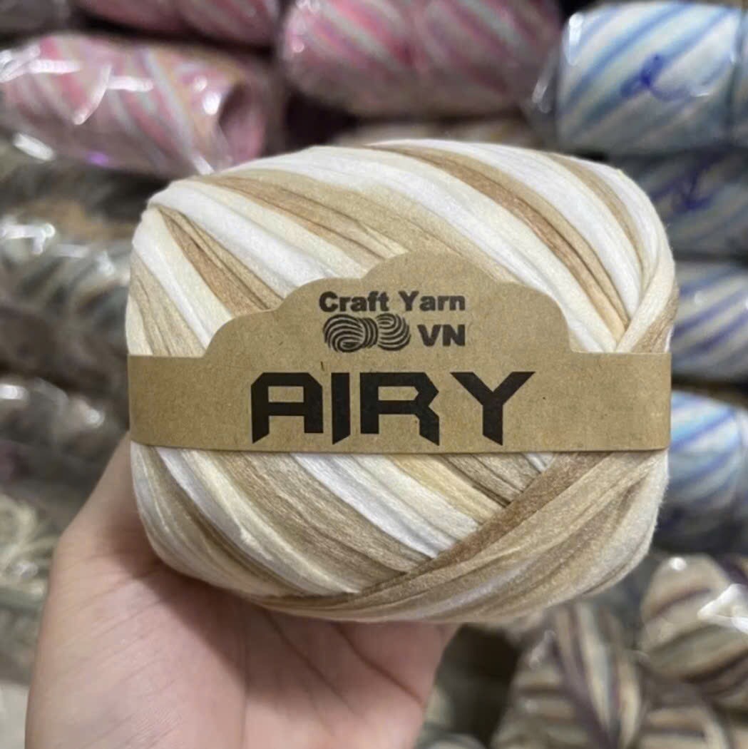Sợi AIRY màu loang móc túi/mũ hè (cuộn 45gr) (26270)