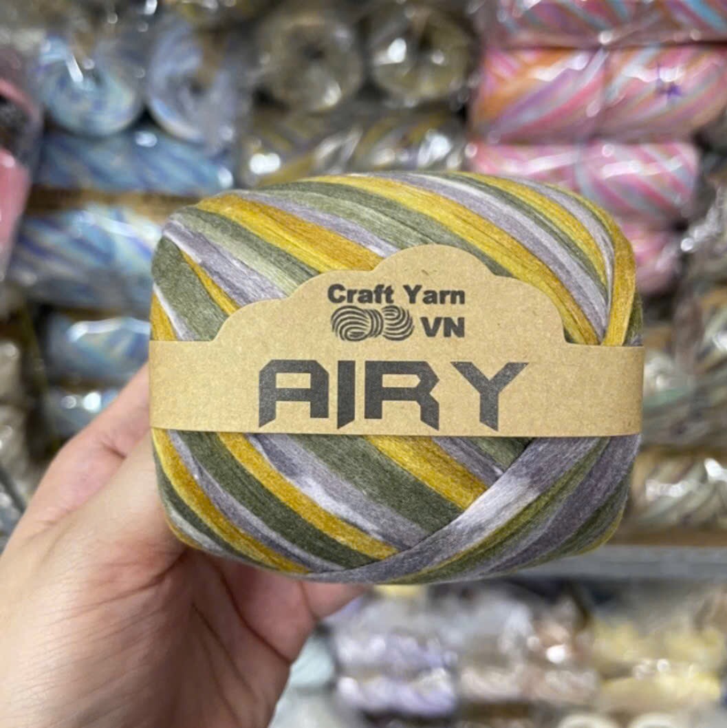 Sợi AIRY màu loang móc túi/mũ hè (cuộn 45gr) (26270)