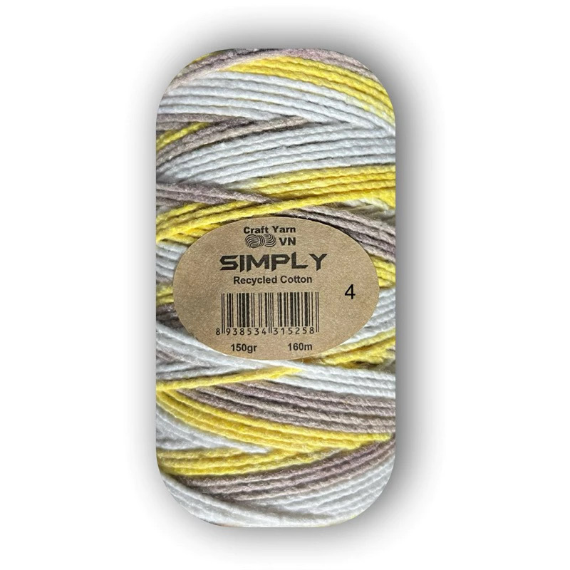 Sợi SIMPLY màu loang móc túi/mũ hè (cuộn 150gr) (26261)