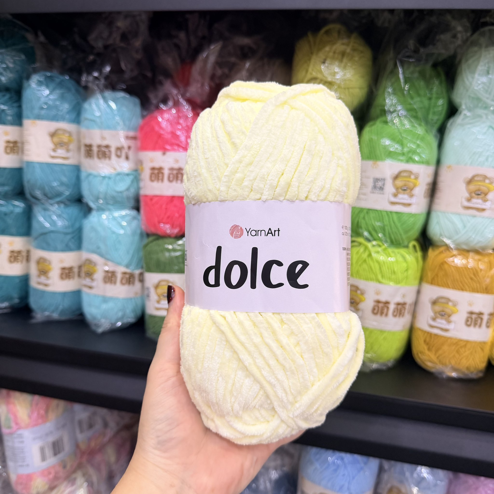 Len nhung YarnArt DOLCE siêu mềm mượt đan/móc thú bông, chăn, khăn, mũ….(cuộn 100gr) (26320)