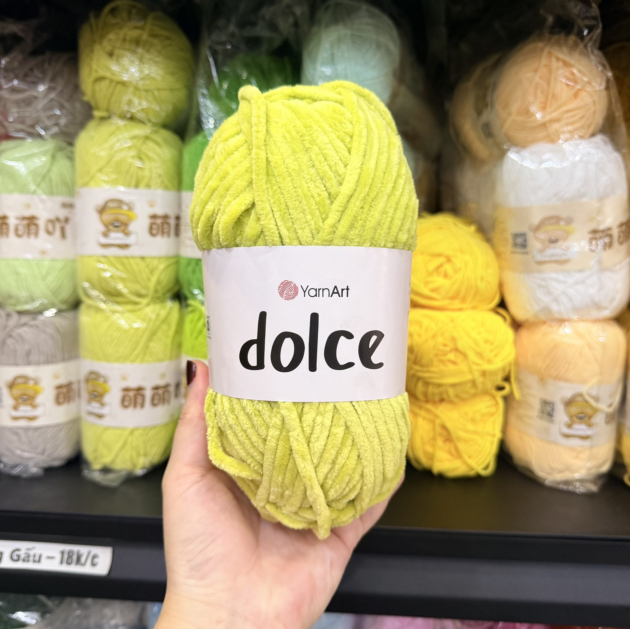 Len nhung YarnArt DOLCE siêu mềm mượt đan/móc thú bông, chăn, khăn, mũ….(cuộn 100gr) (26320)
