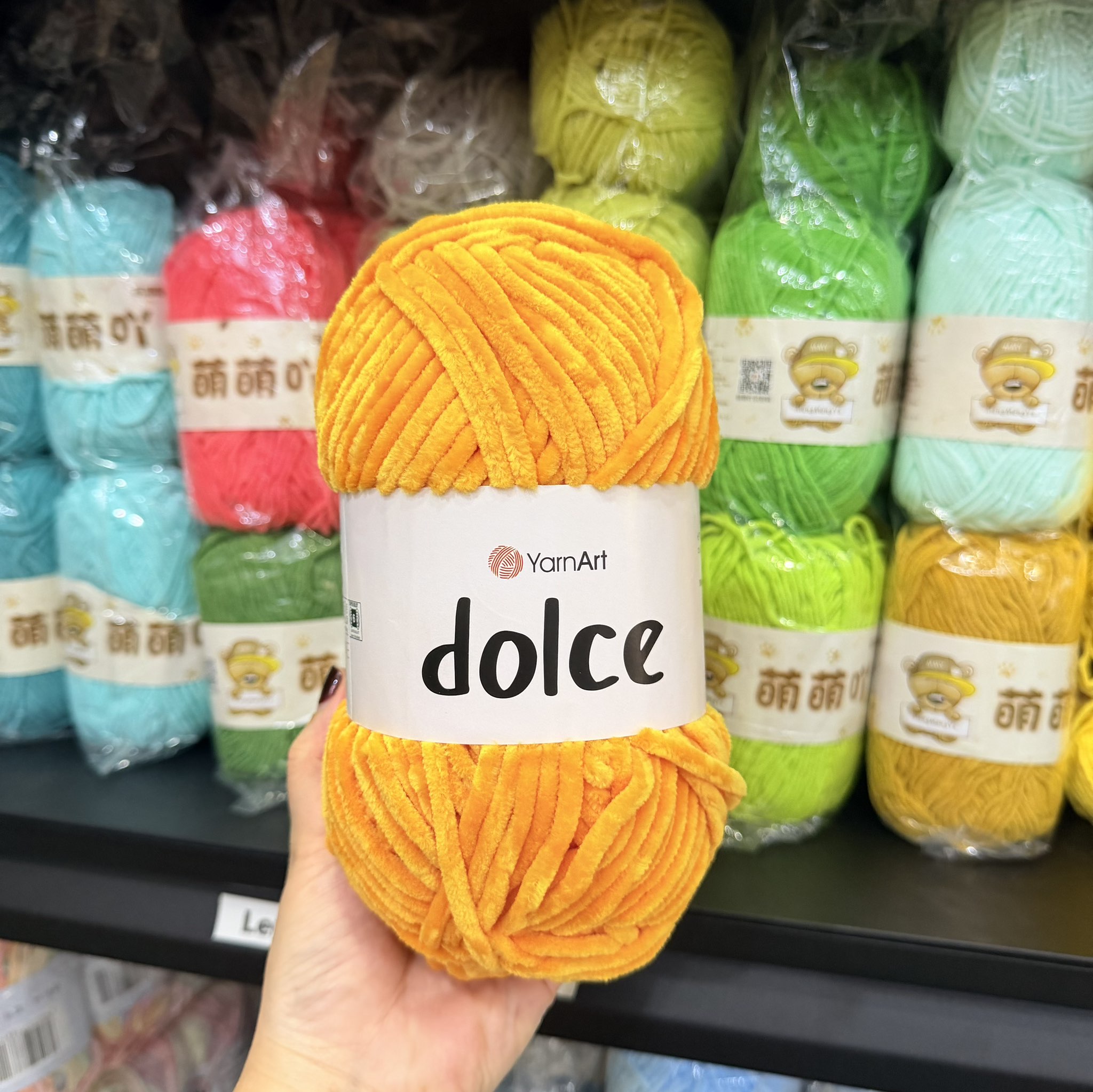 Len nhung YarnArt DOLCE siêu mềm mượt đan/móc thú bông, chăn, khăn, mũ….(cuộn 100gr) (26320)