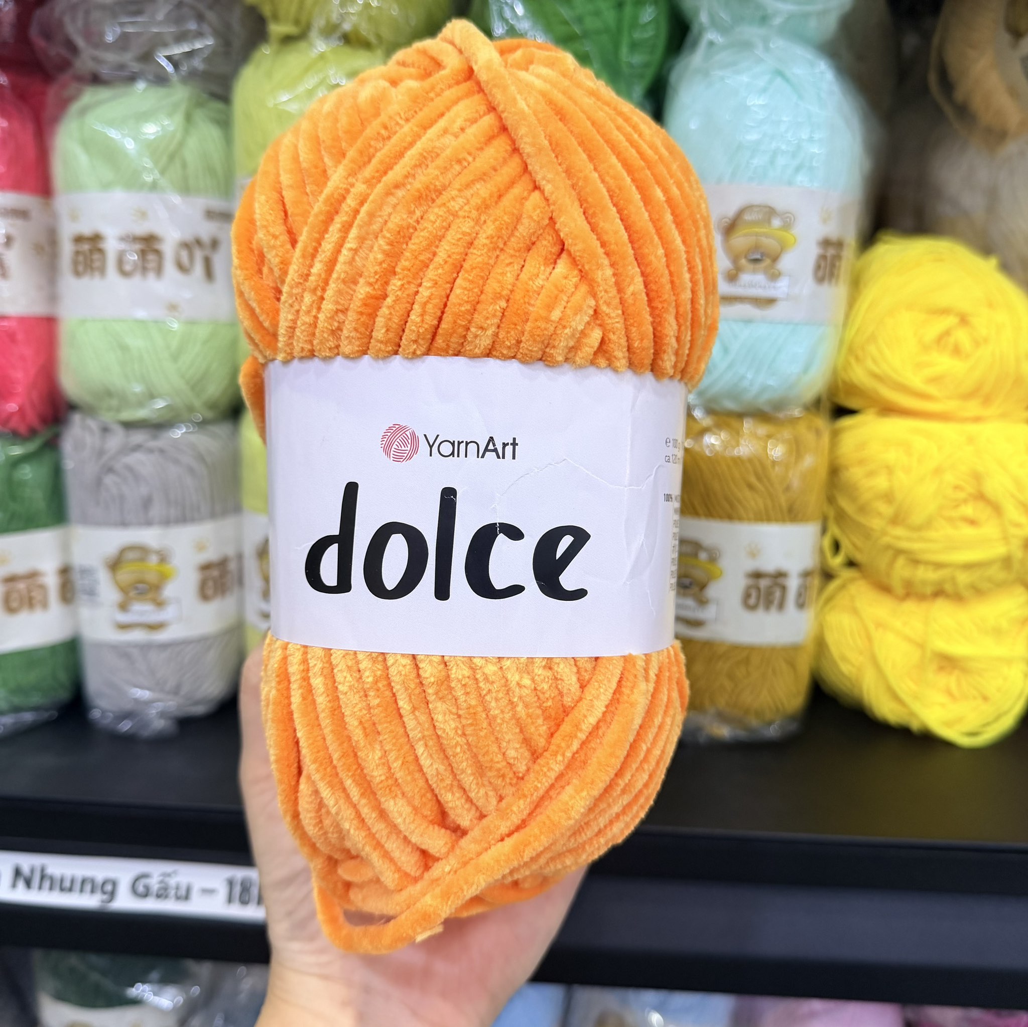 Len nhung YarnArt DOLCE siêu mềm mượt đan/móc thú bông, chăn, khăn, mũ….(cuộn 100gr) (26320)