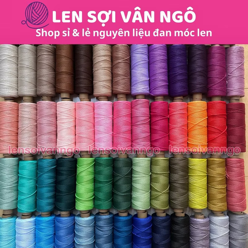 Combo 10 cuộn Sợi dệt trơn 2mm Craftyarn VN (ghi chú chọn màu)
