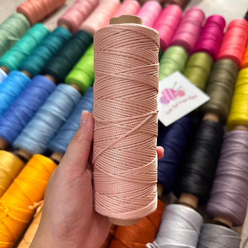 Combo 10 cuộn Sợi dệt trơn 2mm Craftyarn VN (ghi chú chọn màu)