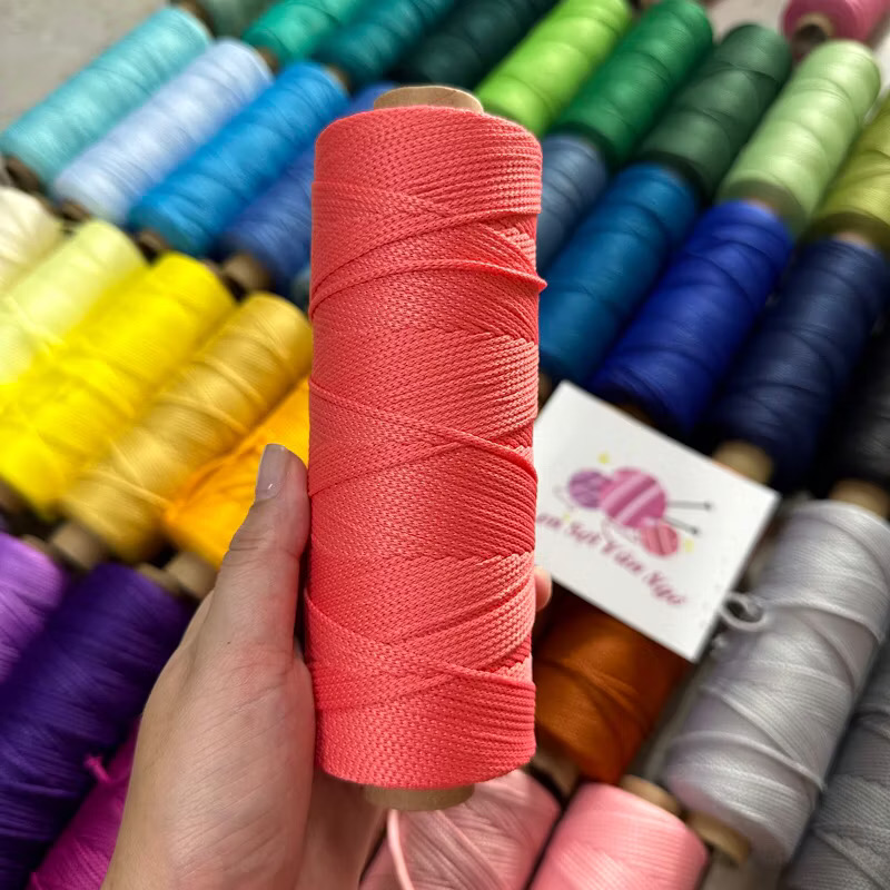 Combo 10 cuộn Sợi dệt trơn 2mm Craftyarn VN (ghi chú chọn màu)