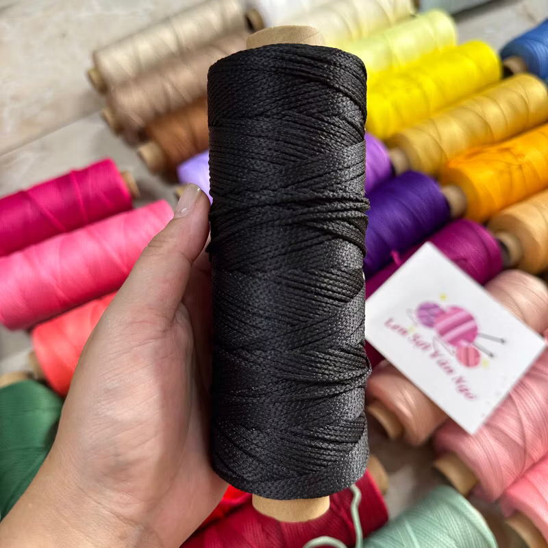 Combo 10 cuộn Sợi dệt trơn 2mm Craftyarn VN (ghi chú chọn màu)