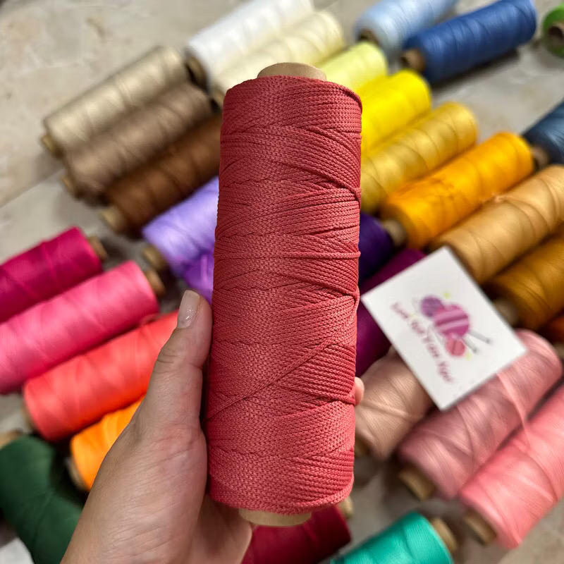 Combo 10 cuộn Sợi dệt trơn 2mm Craftyarn VN (ghi chú chọn màu)