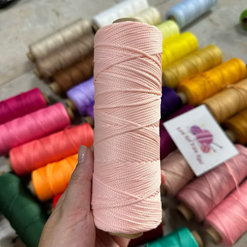 Combo 10 cuộn Sợi dệt trơn 2mm Craftyarn VN (ghi chú chọn màu)