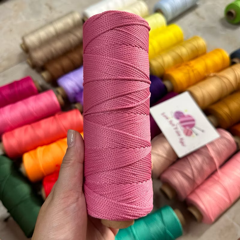 Combo 10 cuộn Sợi dệt trơn 2mm Craftyarn VN (ghi chú chọn màu)