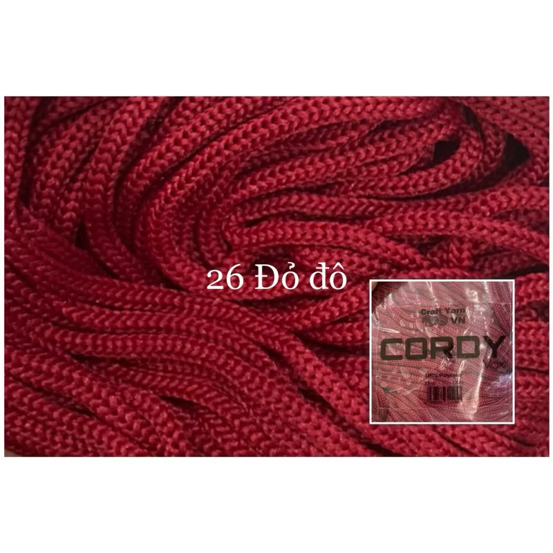 Sợi Cordy Maxi 3.5mm Craftyarn VN dùng để móc túi xách (26272)