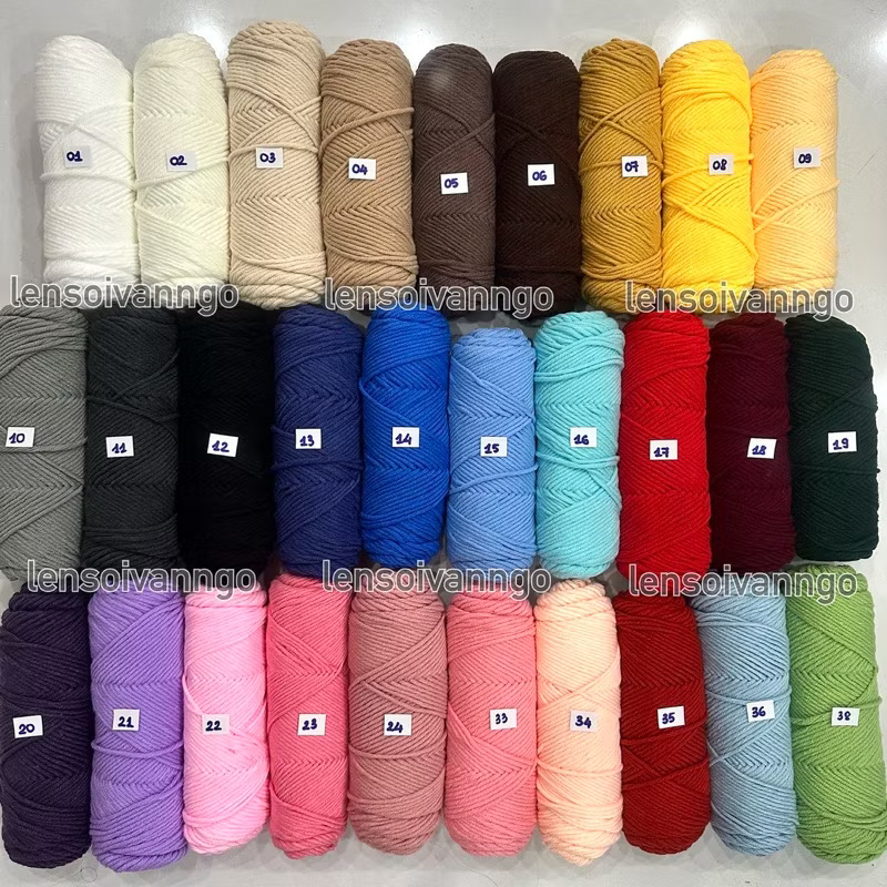 Len cotton love (len ống nội địa 3mm) (cuộn 100gr) (26292)