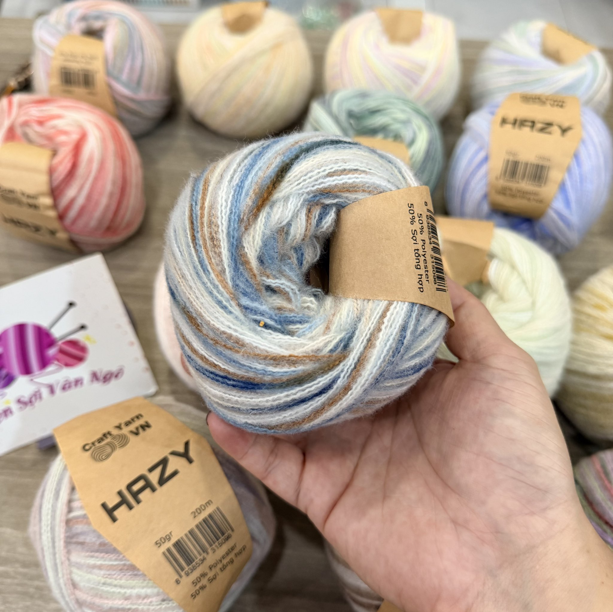 Len HAZY Craftyarn VN (cuộn 50gr) (26334)