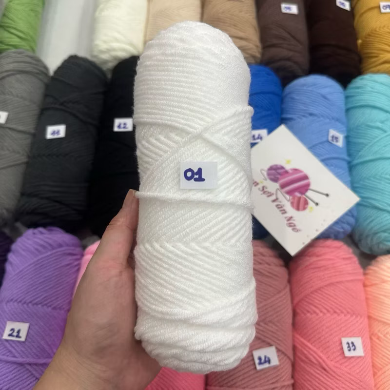 Len cotton love (len ống nội địa 3mm) (cuộn 100gr) (26292)