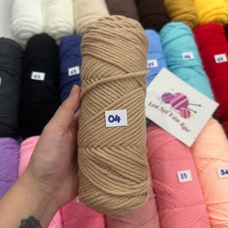 Len cotton love (len ống nội địa 3mm) (cuộn 100gr) (26292)