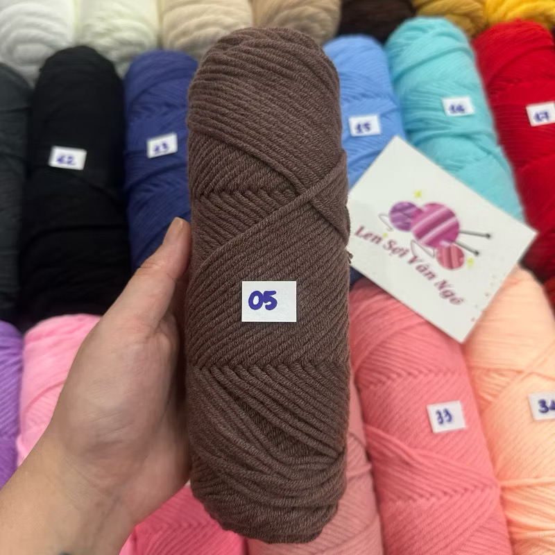 Len cotton love (len ống nội địa 3mm) (cuộn 100gr) (26292)