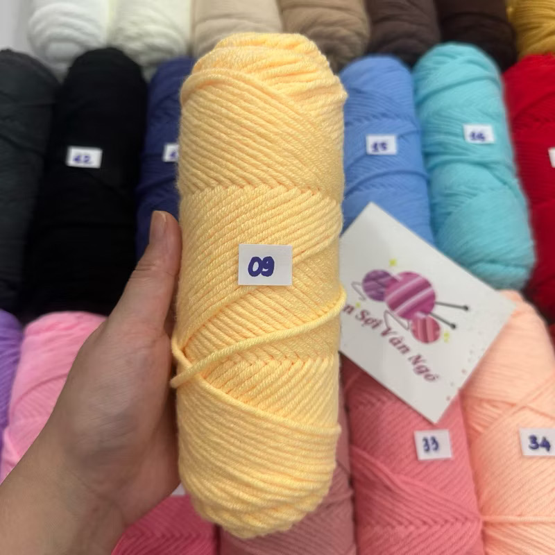 Len cotton love (len ống nội địa 3mm) (cuộn 100gr) (26292)