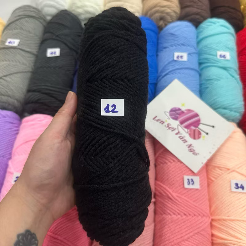 Len cotton love (len ống nội địa 3mm) (cuộn 100gr) (26292)