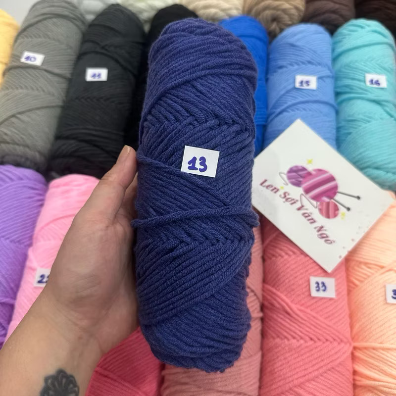 Len cotton love (len ống nội địa 3mm) (cuộn 100gr) (26292)