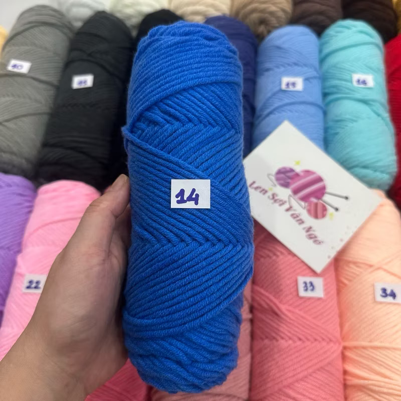 Len cotton love (len ống nội địa 3mm) (cuộn 100gr) (26292)