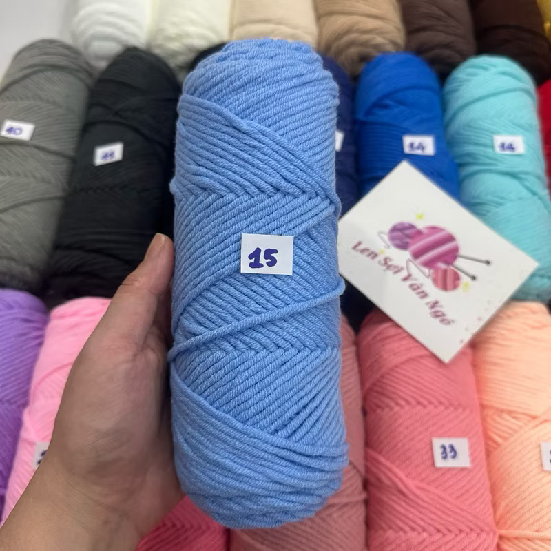 Len cotton love (len ống nội địa 3mm) (cuộn 100gr) (26292)